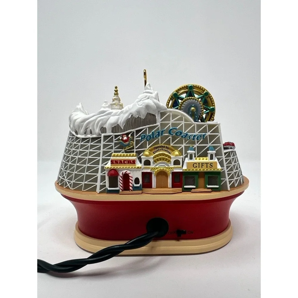 Hallmark Polar Coaster Ornament 2003 Red Magic Light Motion Sound QLX7459